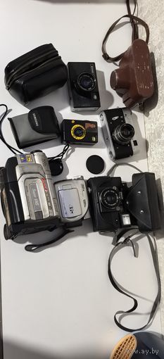 Большой лот фотоаппаратов СССР, с рубля