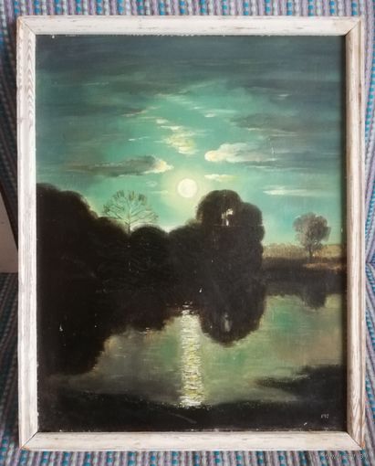 Картина маслом по картону, конец 80-х,художник неизвестен