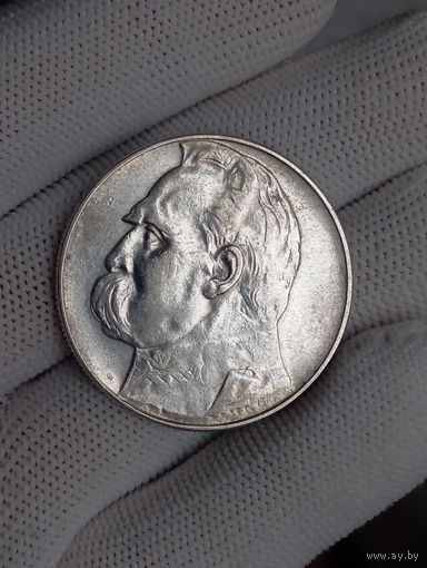 10 злотых Пилсудский 1936г.Отличные.