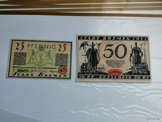 25 50 пфенниги 1921 Bremen