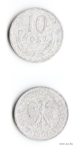 10 грошей Польша 1961 года