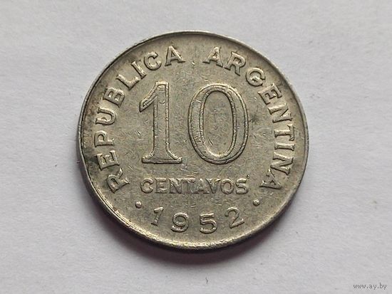 Аргентина 10 сентаво 1952 г.
