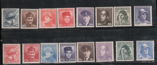 Чехословакия-1945,(Мих.439-454)  **   , 2-я мировая война, Герои (полная серия)