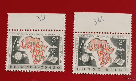 Бельгийское Конго** 1960 филгеография текст на французском и нидерландском