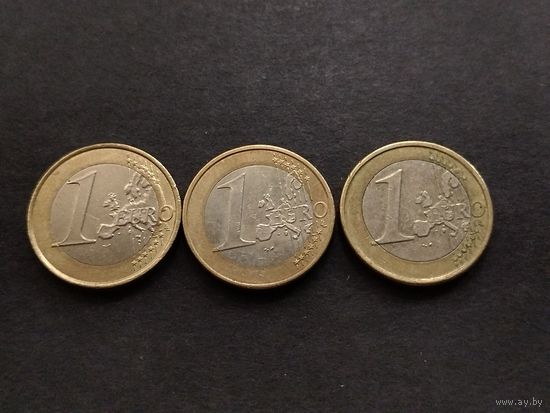 1 евро (3 монеты)
