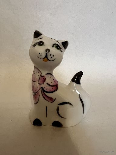 Статуэтка "Кот"(кошка,котёнок) фарфор ДФЗ