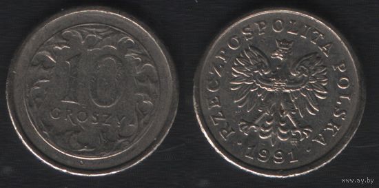 Польша y279 10 грош 1991 год (mw) (_alb2
