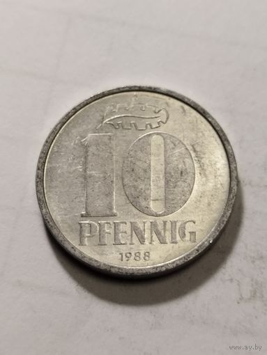 ГДР 10 пфенинг 1988