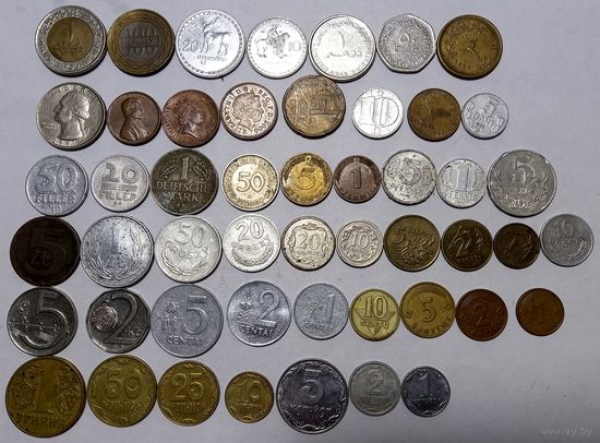 Монеты разных стран Мира 50 штук