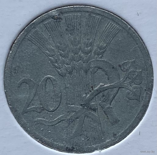 Богемия и Моравия 20 геллеров 1940 г. В холдере