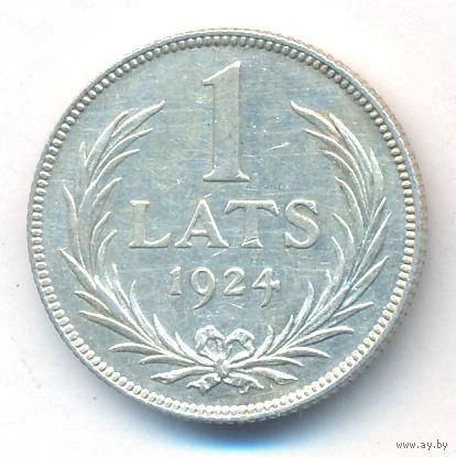 1 лат 1924 г. серебро