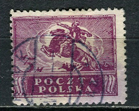 Польша - 1919/1920 - Всадник 5М - [Mi.114] - 1 марка. Гашеная.  (Лот 12JL)-TG2P32