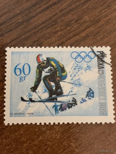 Польша 1968. Зимние олимпийские игры Гренобль 1968. Марка из серии