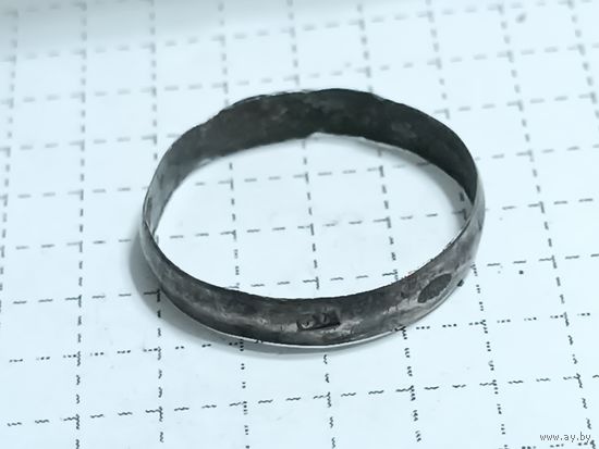 Кольцо серебряное, клеймо , 84 проба. Ag 1,08g , р-р 21,5 (2)