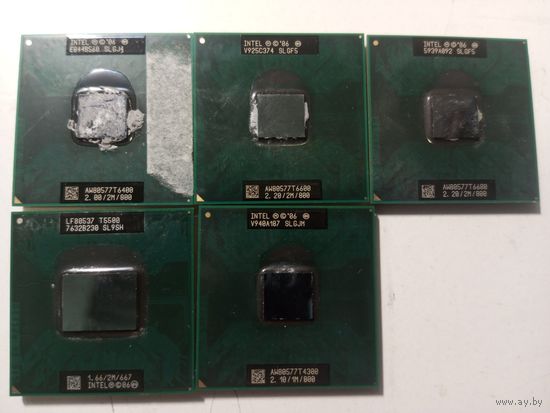Процессор для ноутбука двухъядерный Intel Core 2 Duo 6000й серии, разные