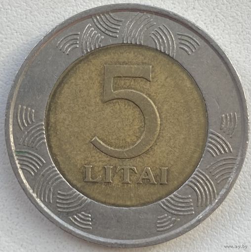 Литва 5 лит 1999 г.