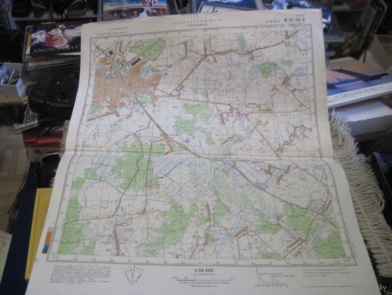 Карта Генерального штаба БАРАНОВИЧИ 1:50 000, СЕКРЕТНО, 1978 г. Торги!