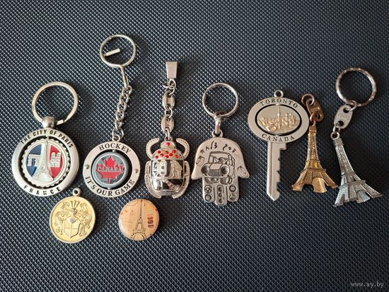 Брелки ,из разных стран,качественные ,Цена за весь лот ,