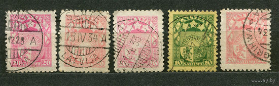 Государственный герб. Латвия. 1923. 5 марок