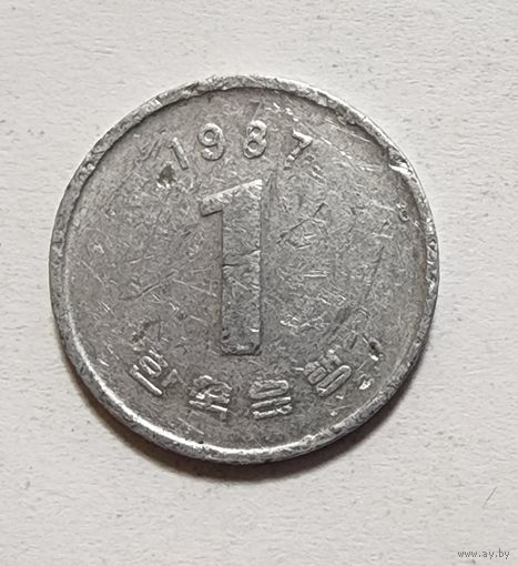 Южная Корея 1 вона, 1987