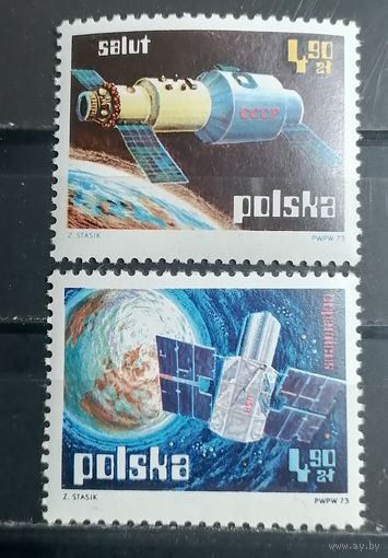 Польша 1973 космос
