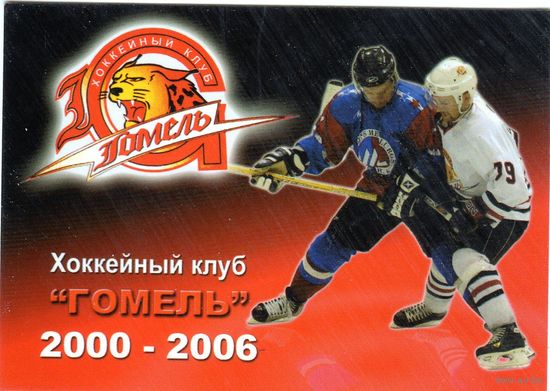 КАЛЕНДАРИ. ХОККЕЙНЫЙ КЛУБ ГОМЕЛЬ. 1ШТ - 1 РУБ.