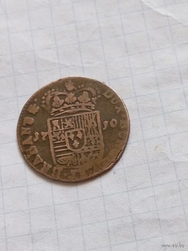 Лиард 1710 года. Испанские Нидерланды.