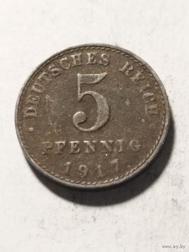 Германия 5 пфенинг 1917 А
