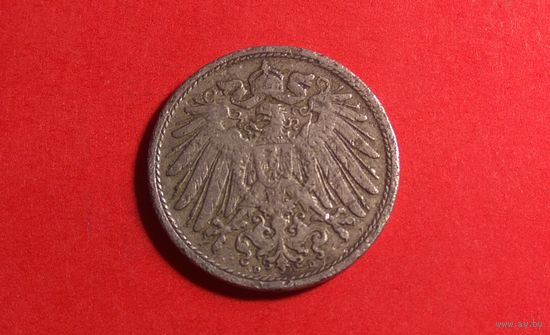 10 пфеннигов 1901 D. Германия. Нечастая!