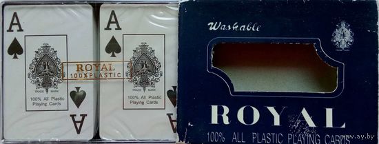 Карты Royal 100% plastic две колоды винтаж