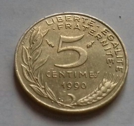 5 сантим, Франция 1990 г.