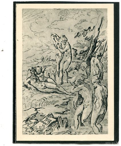 Уго да Карпи. Купающиеся нимфы. Изд.1963