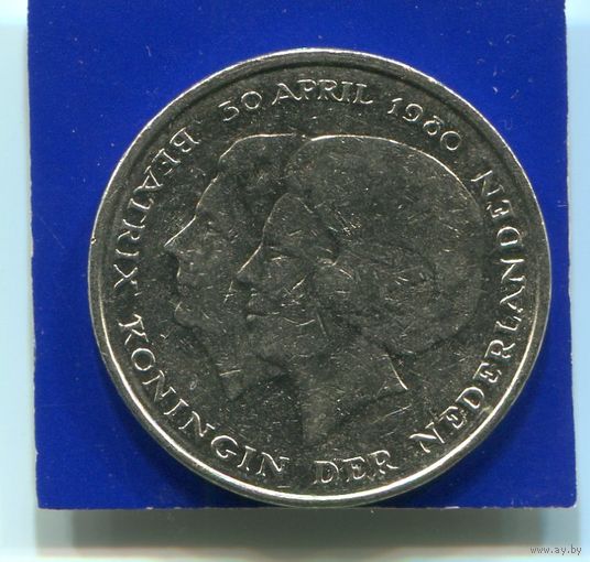 Нидерланды 1 гульден 1980 , Коронация