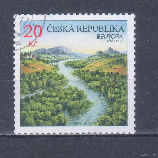 [674] Чехия 2011. Ландшафт.Экология.Охрана лесов.Европа.EUROPA. Одиночный выпуск.Гашеная марка.