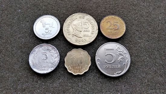 6 монет стран Евразии