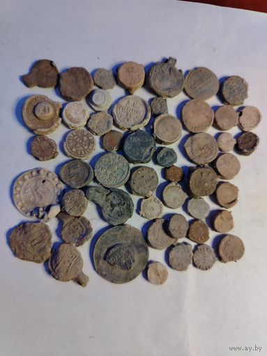 Пломбы товарные и железнодорожные 19-20вв 50 штук