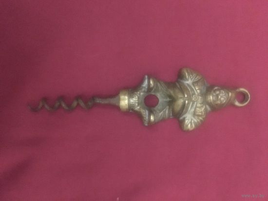 Штопор бронза в виде солдата винтаж