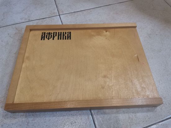 Коробка с крышкой для хранения монет дерево 10