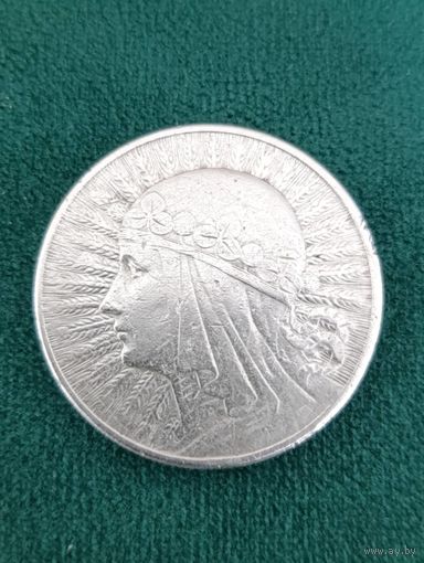 10 злотых 1932 год Ядвига, без МЦ