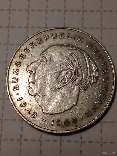2 маркb ФРГ  1980 F год