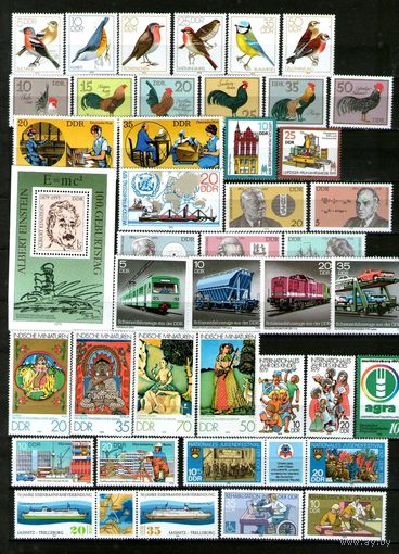 ГДР.ПОЧТИ ПОЛНЫЙ(без двух МЛ,но марки от них ЕСТЬ!) ЧИСТЫЙ  ГОДОВОЙ НАБОР (1979) БЕЗ НАКЛЕЕК и следов от них !