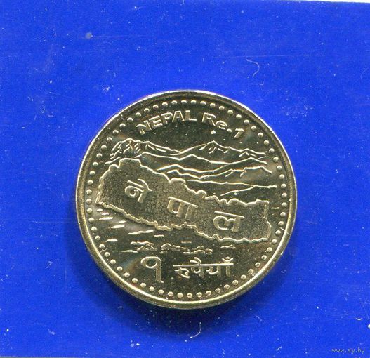 Непал 1 рупия 2007 UNC, Карта,Эверест.