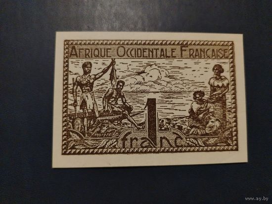 Фр Западная Африка 1 франк 1942 XF/AU