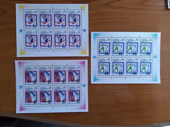 1992 Россия олимпиада в Альбервиле спорт комплект малых листов MNH** (р-1)