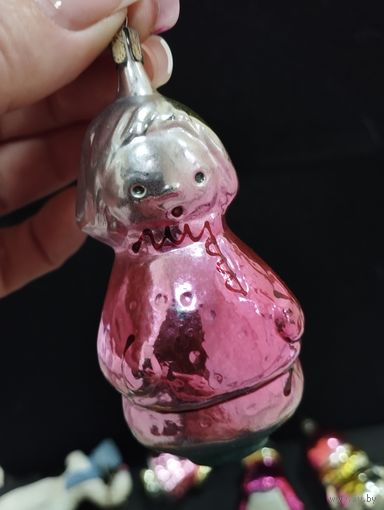 Игрушка ёлочная Емеля, стекло. СССР