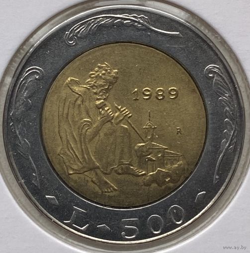 Сан-Марино 500 лир 1989 г. В холдере