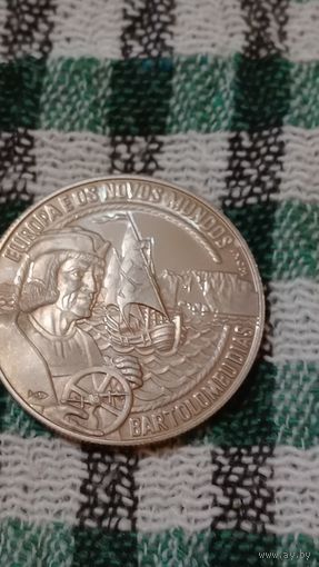 Португалия 2,5 экю 1993 Бартоломео парусник