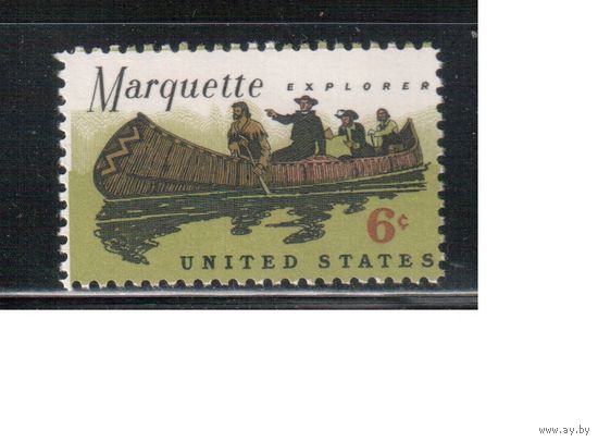 США-1968, (Мих.964),  *  ,  Религия, Лодка (одиночка)