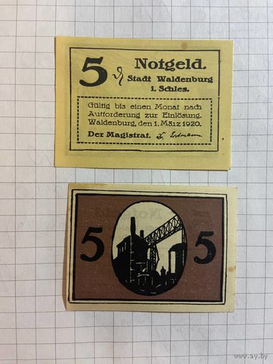 5 пфеннингов (нотгельды) г. Германия.-2