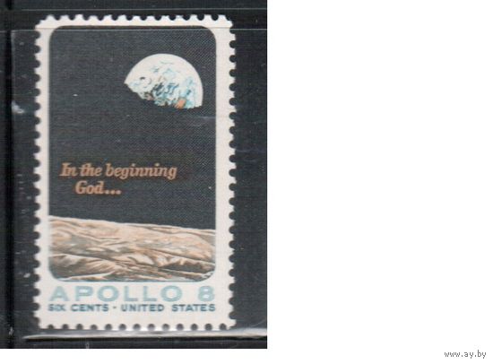 США-1969, (Мих.981) , ** , Космос, Аполлон-8 (одиночка)